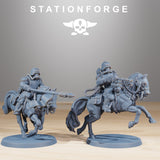GrimGuard Cavalry / Cavalry / Commando / Imperial / Mounted / Sci Fi / Space / Table Top / Station Forge / 3D Print / 4K Mini / Wargaming