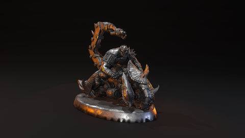 Biker / Bike / Steam punk / Apocalyptic / Pathfinder / DnD / DM Stash / 3D Print / 4K Mini / TableTop Miniature