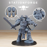 Socratis Archon / Commando / Marine / Knight / Infantry / Sci Fi / Space / Table Top / Station Forge / 3D Print / 4K Mini/Wargaming