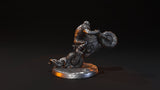 Biker / Bike / Steam punk / Apocalyptic / Pathfinder / DnD / DM Stash / 3D Print / 4K Mini / TableTop Miniature