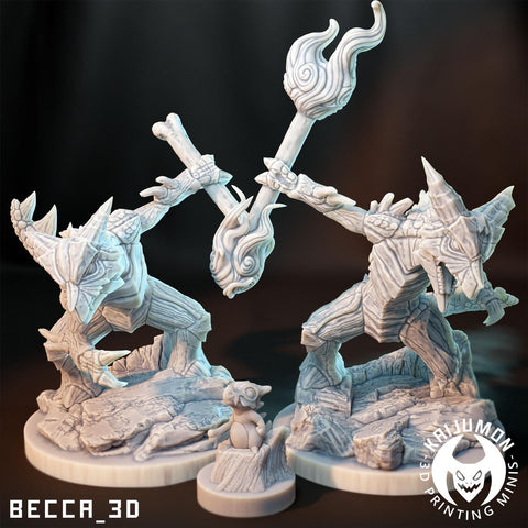 Marowack / Cubone / Alolan / Dino / Pokemon / Grass / Bird / Kaijumon / DnD / Monster / Miniature / 3D Print / 4K Mini /TableTop Miniature