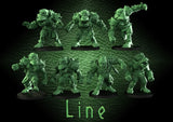 Big Green Ones / Orc Fantasy Football Team / Orc Team / Tabletop / Miniatures / Boardgame
