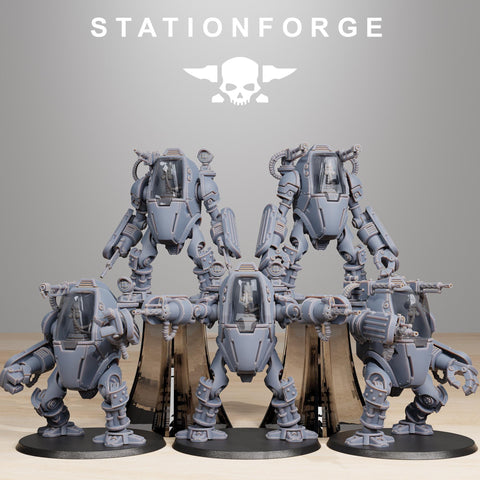 Scavenger Clankers / Mech / Mech / Robot / Infantry / Sci Fi / Space / Table Top / Station Forge / 3D Print / 4K Mini / Wargaming
