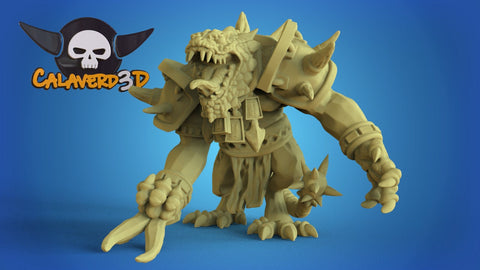 Lizardman star player / Fantasy Football / Krox / Star Player / Lizard Fantasy Football Team / Krox Team / Tabletop / Miniatures / Boardgame