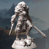Kiz Ai’er / Leonin / Warrior / Fighter / Lion / Pathfinder / DnD / DM Stash / 3D Print / 4K Mini / TableTop Miniature / 32mm / 75mm
