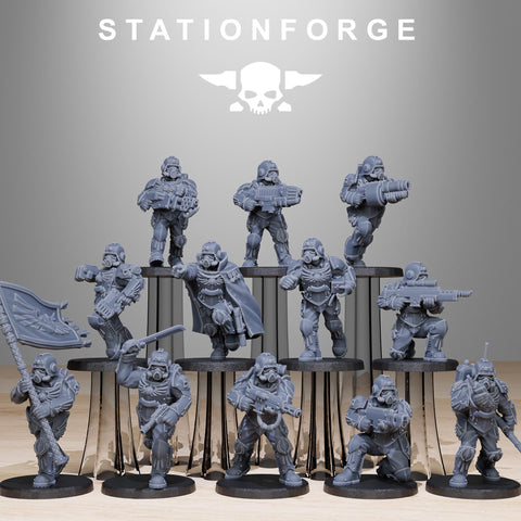 GrimGuard Enforcers / Soldier / Commando / Imperial / Infantry / Sci Fi / Space / Table Top / Station Forge / 3D Print / 4K Mini / Wargaming