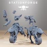 Orkaz Beast Riders / Cavalry / Orcs / Orks / Goblins / Mounted / Sci Fi / Space / Table Top / Station Forge / 3D Print / 4K Mini / Wargaming