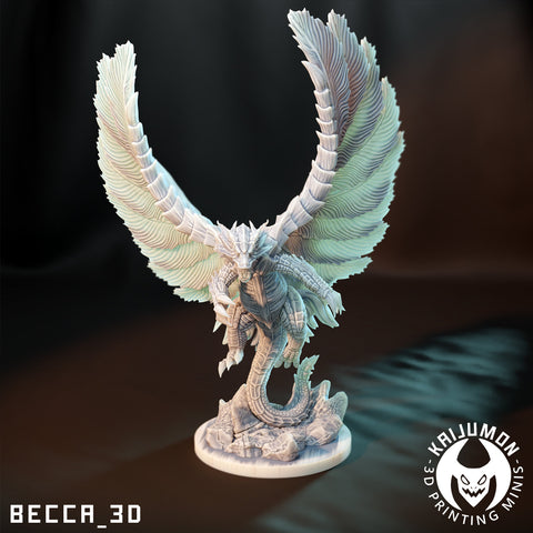 Roaring Moon / Pokemon / Kaijumon / Dragon / Dark / DnD / Monster / Miniature / 3D Print / 4K Mini / TableTop Miniature
