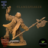 Flamespeaker / Mammoth Factory / Sorcerer / Fire mage / Fighter / Pathfinder / DnD / GM Stash / 3D Print / 4K Mini / TableTop Miniature