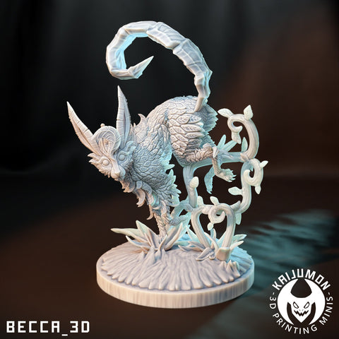 Leafeon / Pokemon / Kaijumon / Evee / Grass / Evolutions / DnD / Monster / Miniature / 3D Print / 4K Mini / TableTop Miniature