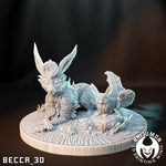 Leafeon / Pokemon / Kaijumon / Evee / Grass / Evolutions / DnD / Monster / Miniature / 3D Print / 4K Mini / TableTop Miniature