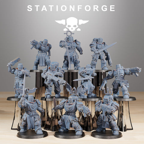 Socratis Zealots / Templar / Marine / Knight / Infantry / Sci Fi / Space / Table Top / Station Forge / 3D Print /4K Mini/Wargaming