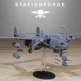 GrimGuard Vulture Plane / Bomber / Transport / Plane / Sci Fi / Space / Table Top / Station Forge / 3D Print / Wargaming / RPG