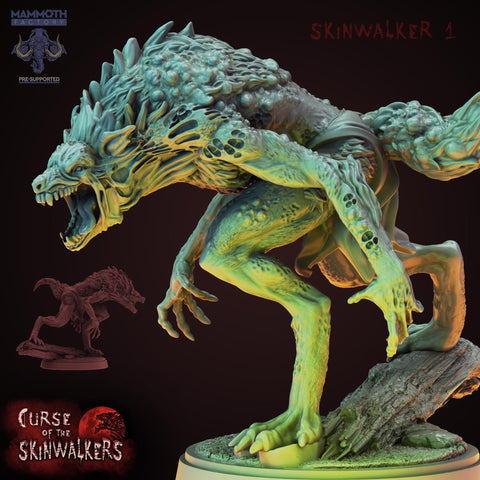 Skinwalker / Warewolf / Mammoth Factory / Warrior / Fighter / Pathfinder / DnD / GM Stash / 3D Print / 4K Mini / TableTop Miniature