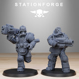 GrimGuard Armoured / Soldier / Heavy / Armour / Imperial / Infantry / Sci Fi / Space / Table Top / Station Forge / 3D Print / Wargaming
