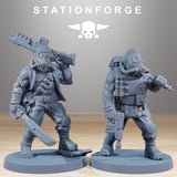 GrimGuard hunters / Commando / Marine / Imperial / Infantry / Sci Fi / Space / Table Top / Station Forge / 3D Print / 4K Mini / Wargaming