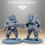 GrimGuard Jungle Fighters / Imperial / Infantry / Sci Fi / Space / Jungle / Table Top / Station Forge / 3D Print / 4K Mini / Wargaming