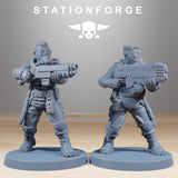 GrimGuard hunters / Commando / Marine / Imperial / Infantry / Sci Fi / Space / Table Top / Station Forge / 3D Print / 4K Mini / Wargaming