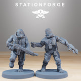 GrimGuard Jungle Fighters / Imperial / Infantry / Sci Fi / Space / Jungle / Table Top / Station Forge / 3D Print / 4K Mini / Wargaming