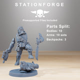 GrimGuard hunters / Commando / Marine / Imperial / Infantry / Sci Fi / Space / Table Top / Station Forge / 3D Print / 4K Mini / Wargaming