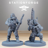 GrimGuard Jungle Fighters / Imperial / Infantry / Sci Fi / Space / Jungle / Table Top / Station Forge / 3D Print / 4K Mini / Wargaming