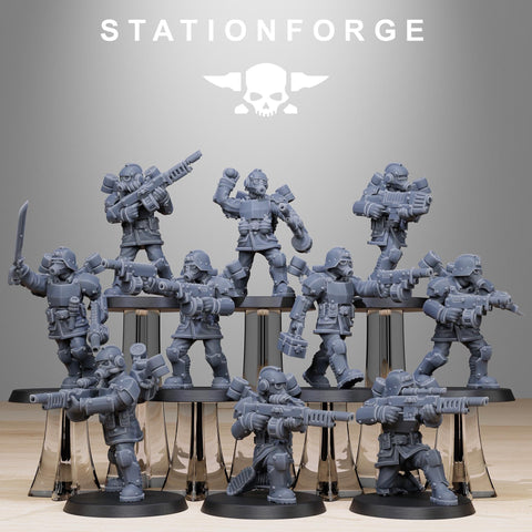 GrimGuard Aero Troops / Soldier / Airborne / Imperial / Infantry / Sci Fi / Space / Table Top / Station Forge / 3D Print / Wargaming