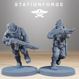 GrimGuard Jungle Fighters / Imperial / Infantry / Sci Fi / Space / Jungle / Table Top / Station Forge / 3D Print / 4K Mini / Wargaming