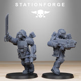 GrimGuard Aero Troops / Soldier / Airborne / Imperial / Infantry / Sci Fi / Space / Table Top / Station Forge / 3D Print / Wargaming