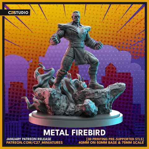 Metal Firebird / Colossal / Crisis Protocol / Comic / DnD / C27 / 3D Print / 4K Mini / TableTop Miniature / Boardgame / 32mm / 75mm