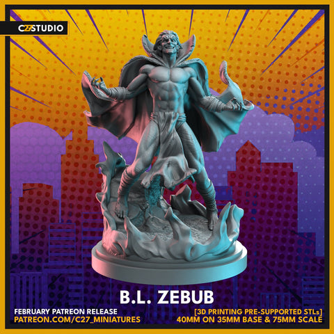 B L Zebub / Meph / Crisis Protocol / Proxiy / Comic / Villain / DnD / C27 / 3D Print / 4K Mini / TableTop Miniature / Boardgame / 32mm /75mm