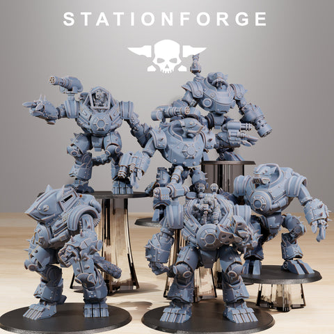 Raticus Clankers / Rats / Robot / Mech / Infantry / Bot / Sci Fi / Space / Table Top / Station Forge / 3D Print/4K Mini/Wargaming