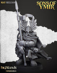 Dwarf Leader / Dwarfs / Mountain Hero / Sons of Ymir / Dwarf unit  / Army / Fantasy / Table Top / Highland / 3D Print / 4K Mini/Wargaming