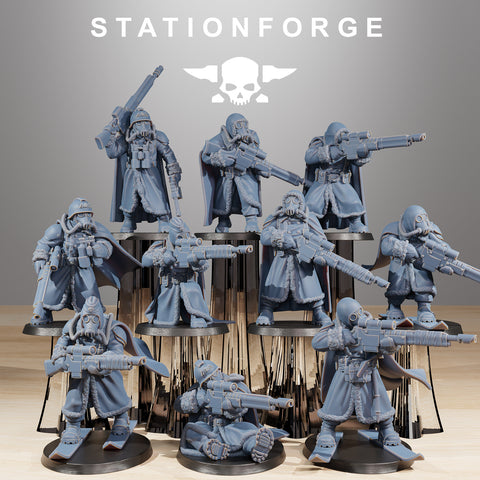 GrimGuard Frostwatch Marksmen / Soldier / Snipers / Imperial / Sci Fi / Space / Table Top / Station Forge / 3D Print / 4K Mini / Wargaming