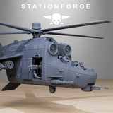GrimGuard Helicopter / Hind-D / Gunship / Sci Fi / Space / Table Top / Station Forge / 3D Print / 4K Mini / Wargaming / RPG