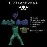 Tarion Clone Infantry / Soldier / Infantry / Clones / Kit bash / Sci Fi / Space / Table Top / Station Forge / 3D Print / 4K Mini / Wargaming