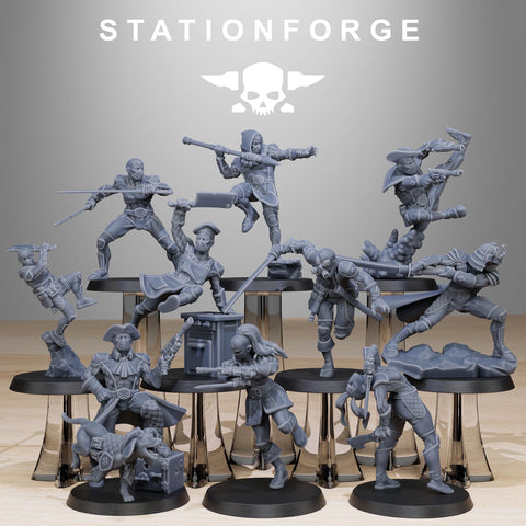 GrimCorps Jesters / Assassins / Robot / Imperial / Infantry / Sci Fi / Space / Table Top / Station Forge / 3D Print/4K Mini/Wargaming