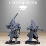 Scavenger Hooded Cultists / Priest / Scavenger / Cult / Infantry / Sci Fi / Space / Table Top / Station Forge / 3D Print / Wargaming