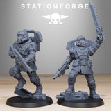 Vaskar Jump Squad / Airborn / Imperial / Jet pack / Infantry / Sci Fi / Space / Table Top / Station Forge / 3D Print / 4K Mini / Wargaming