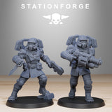 Vaskar Jump Squad / Airborn / Imperial / Jet pack / Infantry / Sci Fi / Space / Table Top / Station Forge / 3D Print / 4K Mini / Wargaming