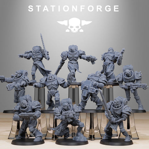 Socratis Zombies / Commando / Marine / Recon / Infantry / Chaos / Zombie / Sci Fi / Space / Table Top / Station Forge / 3D Print / Wargaming