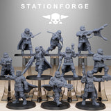 Vaskar Hunters / Airborn / Imperial / Jet pack / Infantry / Sci Fi / Space / Table Top / Station Forge / 3D Print / 4K Mini / Wargaming