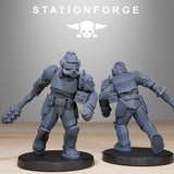 GrimGuard Enforcers 2 / Soldier / Commando / Imperial / Infantry / Sci Fi / Space / Table Top / Station Forge / 3D Print / Wargaming