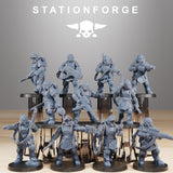 Royal Guard Commandos / Soldier / Infantry / Imperial / Royal / Sci Fi / Space / Table Top / Station Forge / 3D Print / 4K Mini / Wargaming