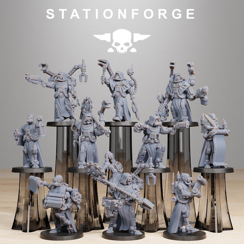Scavenger Vicars / Priest / Scavenger / Necromancer / Nomads / Infantry / Sci Fi / Space / Table Top / Station Forge / 3D Print / Wargaming