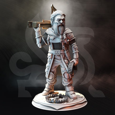 Vraglin Okrod / Dwarf / Hunter / Fighter / Pathfinder / DnD / DM Stash / 3D Print / 4K Mini / TableTop Miniature / 32mm / 75mm
