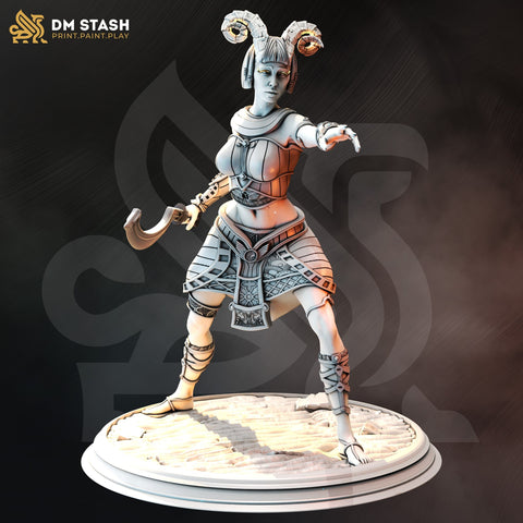 Karina Remar / Tiefling / Druid / Fighter / Nature / Pathfinder / DnD / DM Stash / 3D Print / 4K Mini / TableTop Miniature / 32mm / 75mm