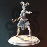 Karina Remar / Tiefling / Druid / Fighter / Nature / Pathfinder / DnD / DM Stash / 3D Print / 4K Mini / TableTop Miniature / 32mm / 75mm
