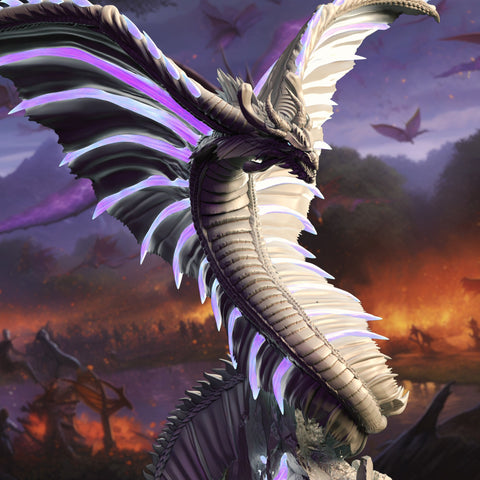 Fyrantius / Mana Wrym / Gargantuam / Draconid / Monster / Magic / Arcane / Pathfinder / DnD / DM Stash / 3D Print / TableTop / 32mm
