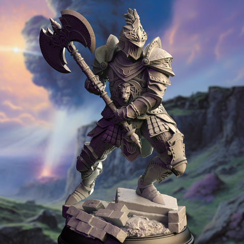 Brogvar / Human / Knight / Warrior / Paladin / Pathfinder / DnD / DM Stash / 3D Print / TableTop / 32mm / 75mm