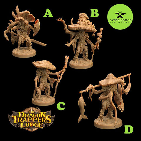 Myconid/ Mycanoid / Fungus folk / Monster / Swamp / Fungus / Pathfinder / DnD / The Dragon Trapper / 3D Print / 4K Mini / TableTop Miniature
